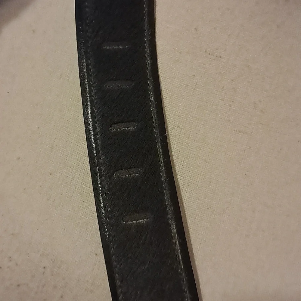 Women CARLISLE Black Genuine Leather Belt Size XL